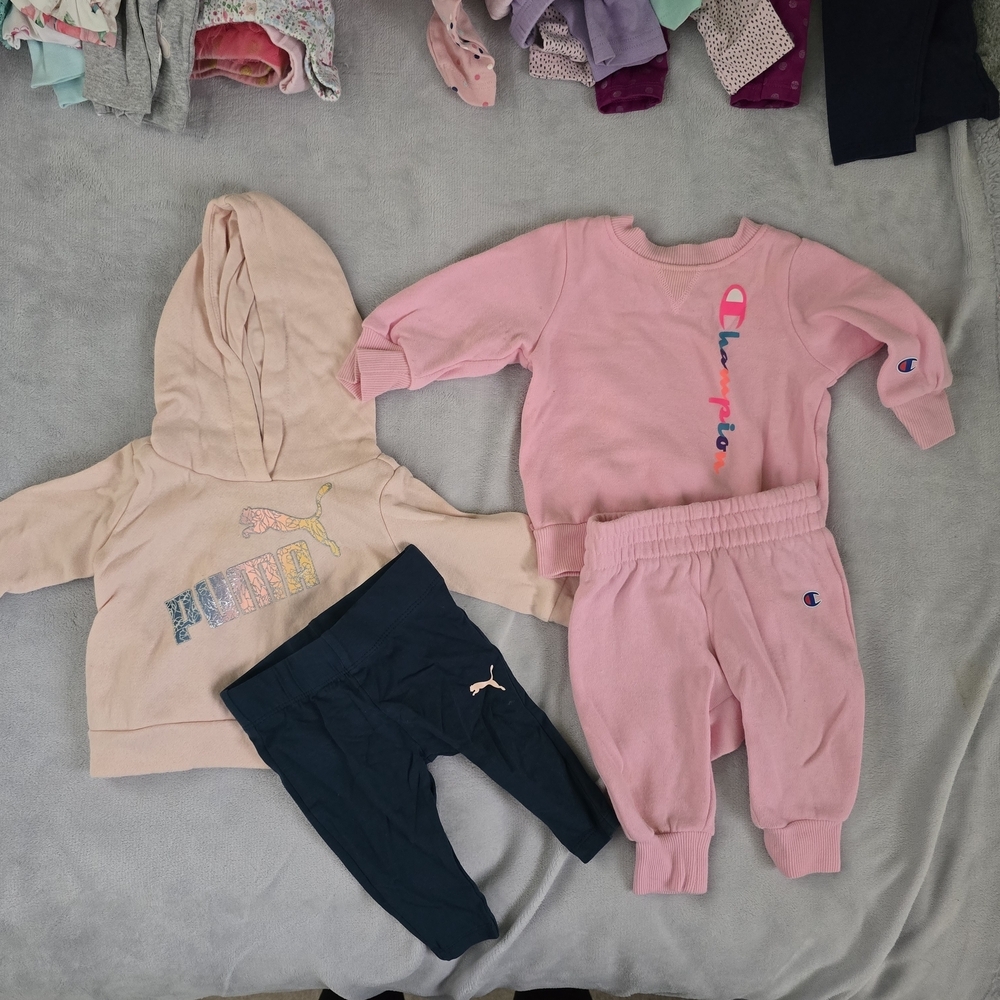 Champion Pink Baby Sweatshirt And Puma Set Bundle Girl 3 Month